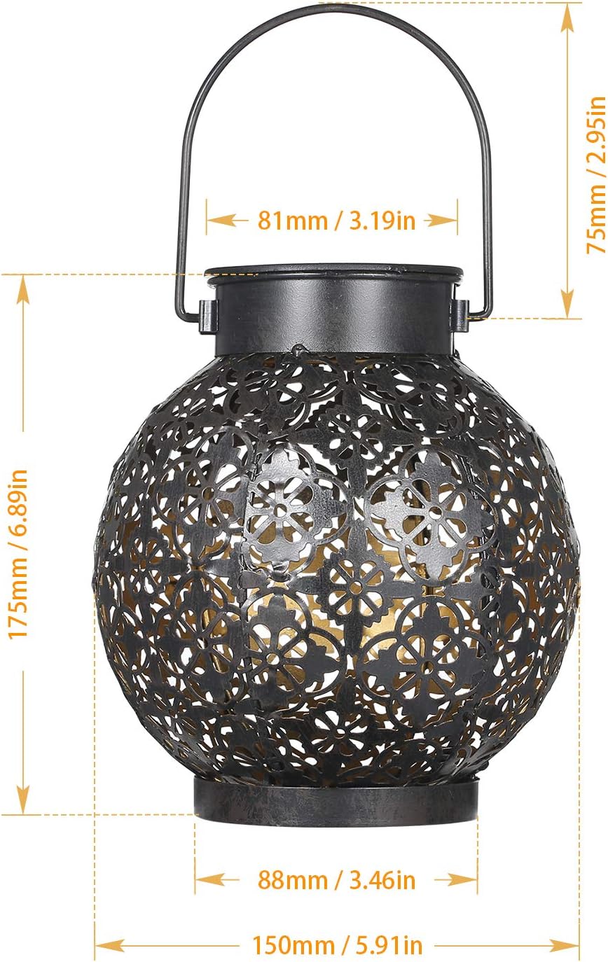 Luminária Candeeiro Solar com LED Decorativo à Prova de Água - Canto do Jardim