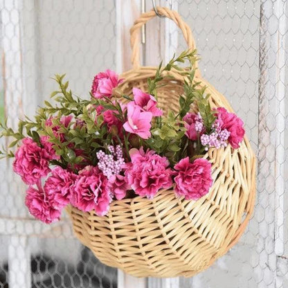 Plantador De Flores De Rattan De Vime Feito À Mão - Cesta Canto do Jardim™