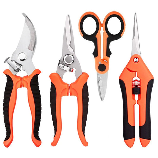 Kit Tesouras de Poda para Jardinagem – 4 Peças