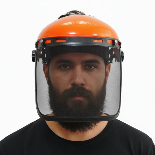 Protetor Facial Roçadeira Com Tela De Aço - Canto do Jardim™