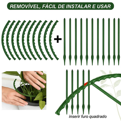 Estacas Ajustáveis para Plantas e Vasos – Kit 4x