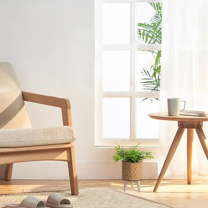 Cesta De Flores De Tecido Nórdico Com Pernas Removíveis, Pote De Imitação De Rattan, Suporte de planta - Canto do Jardim