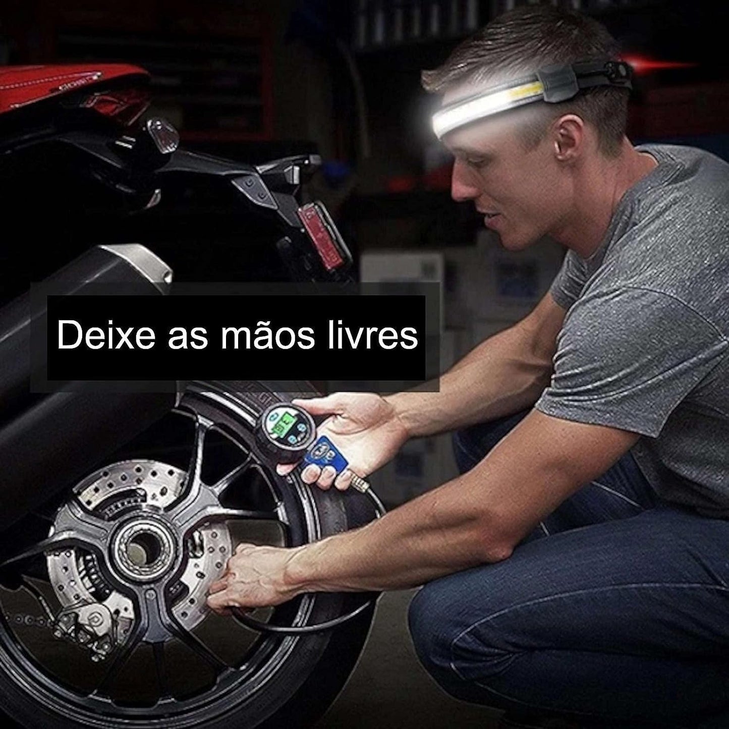 Lanterna de Cabeça recarregável IMPERMEÁVEL - Canto do Jardim