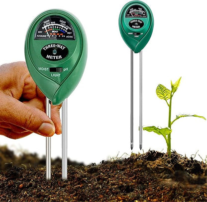 Medidor de Ph Solo 3 em 1 - Sensor de Umidade Canto do Jardim