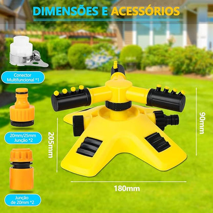 Aspersor Irrigacão Para Jardim e Gramado Econômico Sprinkler 360° (Leve 2 e Pague menos) Canto do Jardim