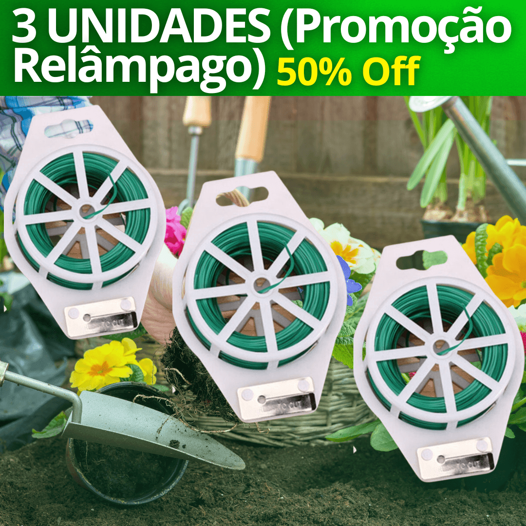 Rolo 50 metros De Ligação Para suportes de Plantas multifuncional Ecológico - Canto do Jardim™ (Compre 1, Leve 2)