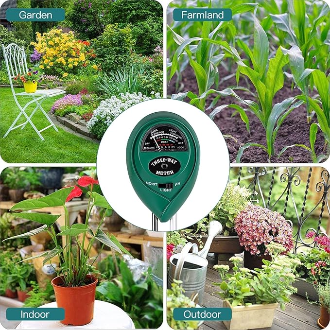 Medidor de Ph Solo 3 em 1 - Sensor de Umidade Canto do Jardim