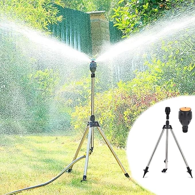 Aspersor Irrigador automático 360 com Tripé - Canto do Jardim™