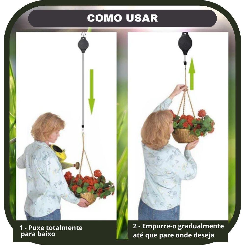 Kit de Gancho Retrátil Para Plantas - Canto do Jardim™