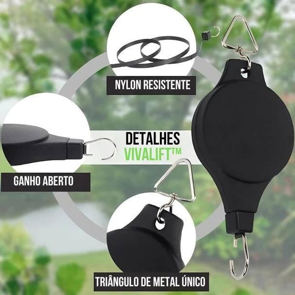 Kit de Gancho Retrátil Para Plantas - Canto do Jardim™