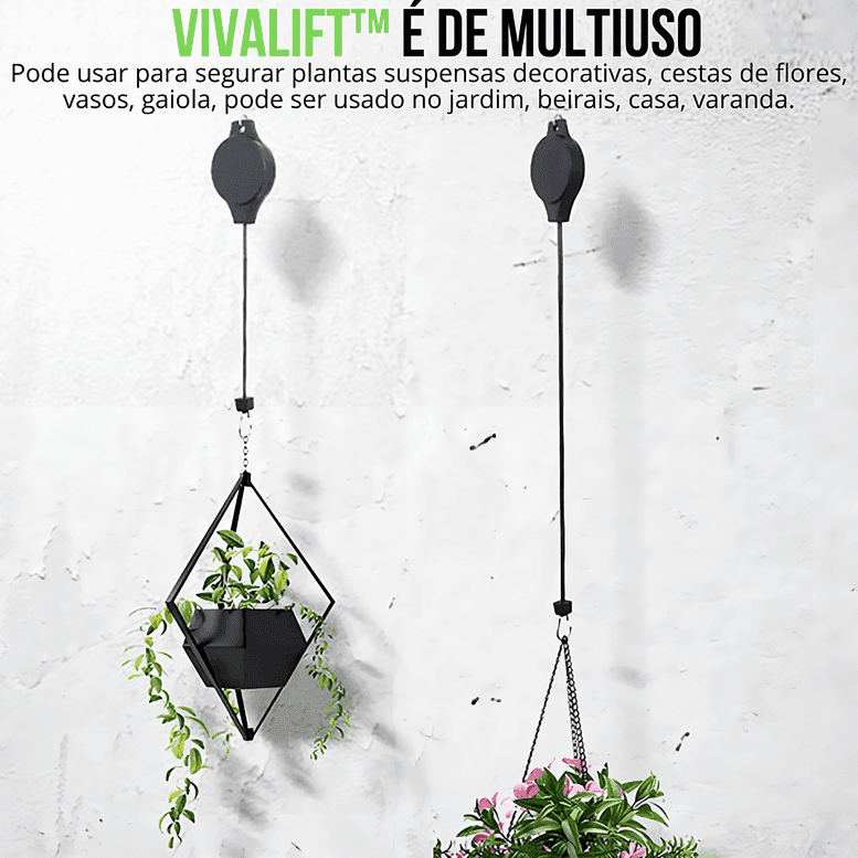 Kit de Gancho Retrátil Para Plantas - Canto do Jardim™