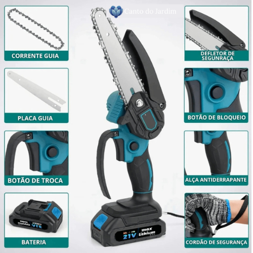 Mini Moto Serra Elétrica De Alta Potência - Canto do Jardim