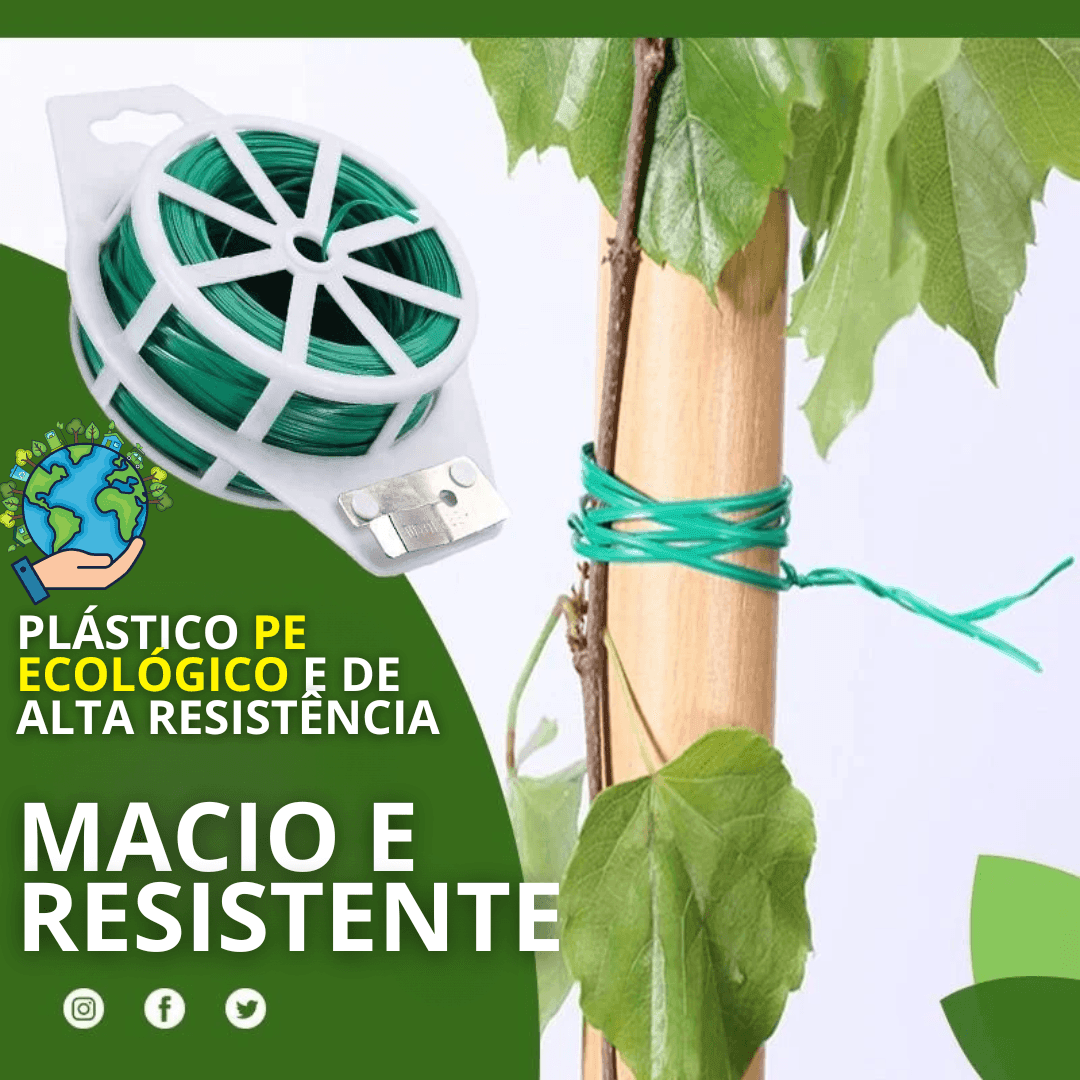 Rolo 50 metros De Ligação Para suportes de Plantas multifuncional Ecológico - Canto do Jardim™ (Compre 1, Leve 2)