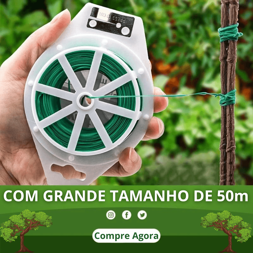 Rolo 50 metros De Ligação Para suportes de Plantas multifuncional Ecológico - Canto do Jardim™ (Compre 1, Leve 2)