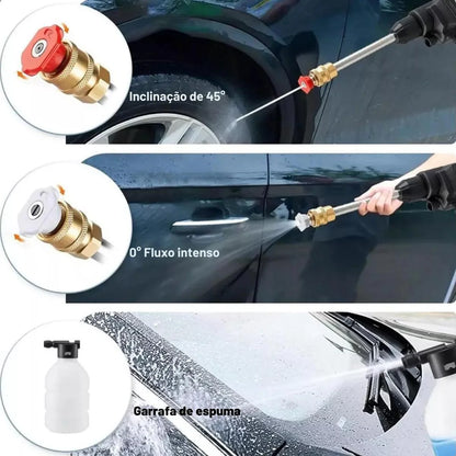 Lavadora portátil de alta pressão Recarregável (2 Baterias inclusas!) Canto do Jardim