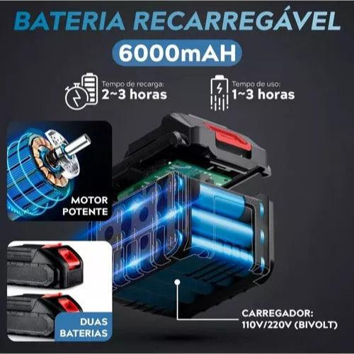 Lavadora portátil de alta pressão Recarregável (2 Baterias inclusas!) Canto do Jardim