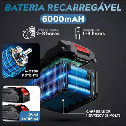 Lavadora portátil de alta pressão Recarregável (2 Baterias inclusas!) Canto do Jardim