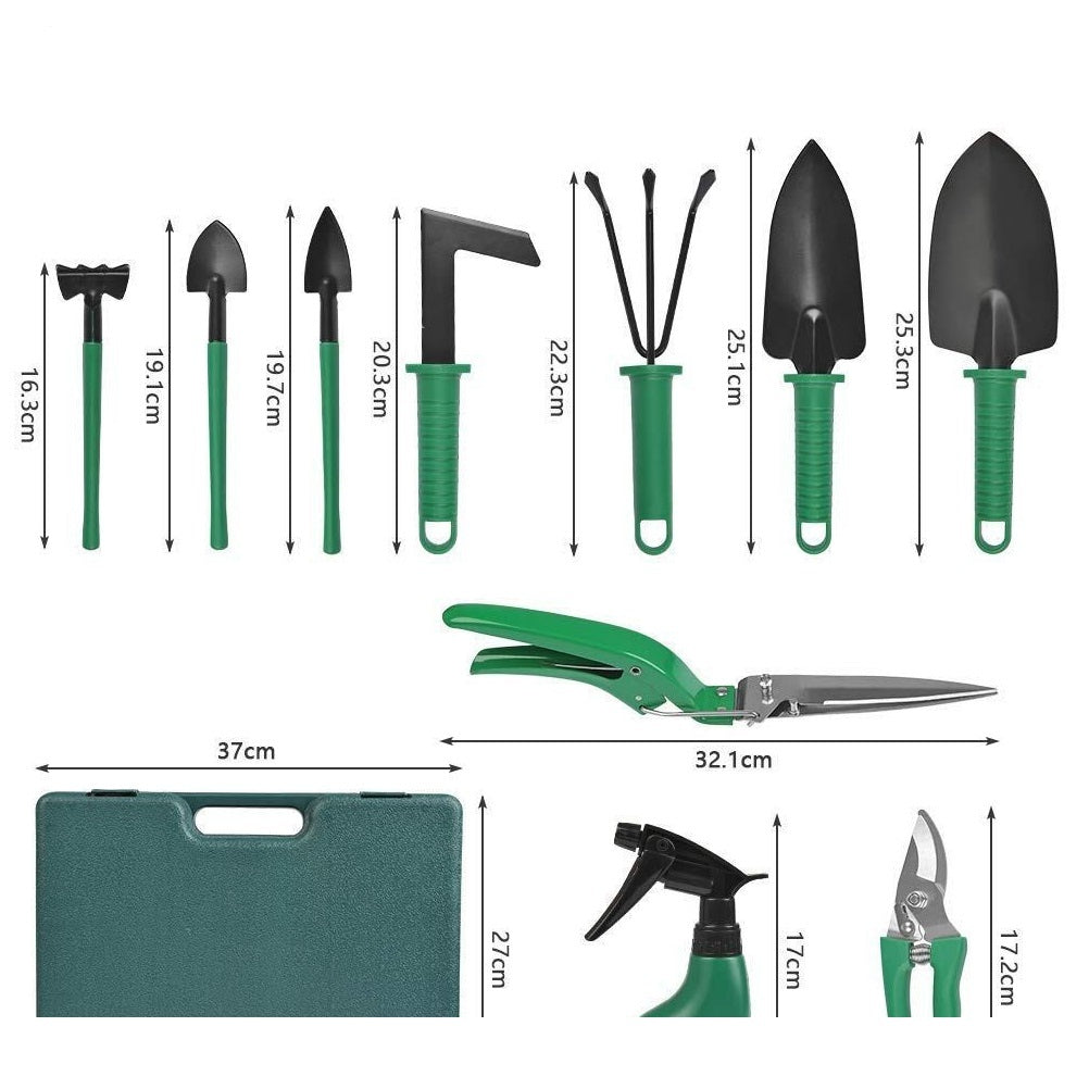 Kit Ferramentas de Jardinagem com Maleta – 10 Peças