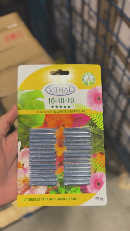 Bastonetes Fertilizantes para Plantas – Kit 30 Unidades
